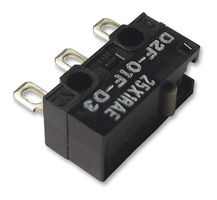 ARATAS (FORMERLY OMRON COMPONENTS) D2F01FD3 Microswitch, Miniature, Plunger, SPDT, Solder, 100 mA, 30 V