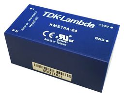 TDK-LAMBDA KMS15A-24. AC/DC PCB Mount Power Supply (PSU), Medical, 1 Output, 15 W, 24 V, 625 mA