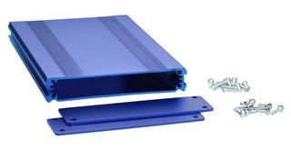BOX ENCLOSURES B2S-160BL Enclosure, Electronic DIY Case, Extruded Aluminum, Blue, 6.3" x 4.27" x 0.7"