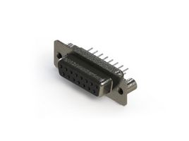 EDAC 628-015-220-049 D Sub Connector, High Profile, Standard, Receptacle, 628 Series, 15 Contacts, DA, Solder