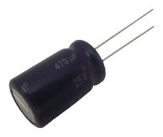 PANASONIC ECEA1EN471U Electrolytic Capacitor, 470 µF, 25 V, ± 20%, PC Pin, 2000 hours @ 85°C, Bi-Polar [Non-Polar]