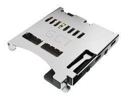 GCT MEM2052-00-195-00-A Memory Card Connector, MicroSD, Push-Push, 8 Contacts, Phosphor Bronze