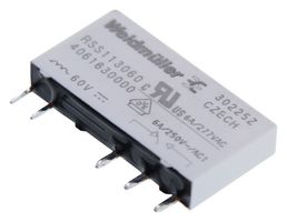 WEIDMULLER 4061630000 Power Relay, SPDT, 60 VDC, 6 A, TERM Series, DIN Rail