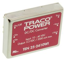 TRACO POWER TEN 25-2422WI Isolated Through Hole DC/DC Converter, ITE, DIP, 4:1, 25 W, 2 Output, 12 V
