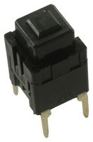 PANASONIC ESE20C343 Pushbutton Switch, ESE20C Series, SPST-NO, Momentary, Square, Black