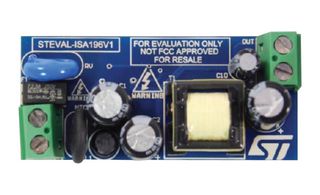 STMICROELECTRONICS STEVAL-ISA196V1 Evaluation Board, VIPer114LS High Voltage Buck Converter, Off-Line, 5V, 1.2A Output