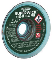 MG CHEMICALS 425-LF Desoldering Braid, Oxide Free Copper, Superwick, Green, #3, 1.5 m x 2 mm