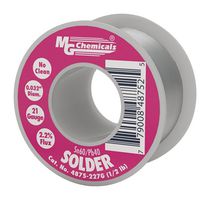MG CHEMICALS 4870-18G Solder Wire, No Clean and Rosin Flux, Leaded, 24 °C, 60, 40 Sn, Pb, 0.032" Dia