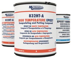MG CHEMICALS 832HT-3L Potting Compound, High Temperature, Flame Retardant, Flexible, 2-Part Epoxy, Can, Black, 2.3 L
