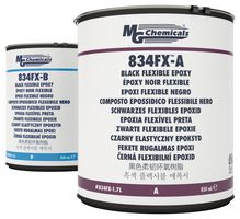 MG CHEMICALS 834FX-1.7L Potting Compound, Flame Retardant, Flexible, Thermally Conductive, 2-Part Epoxy, Can, Black, 1.7 L