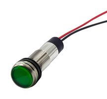 DIALIGHT 656120A303F LED Panel Mount Indicator, Wire Leads, Green, 48 VDC, 12.7 mm, 10 mA, 450 mcd, IP66, IP67, NEMA 4X