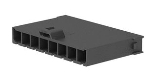 MOLEX 2138150108 Connector Housing, Black, Mega-Fit 213815 Series, Plug, 8 Positions, 5.7 mm