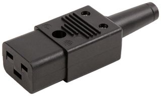 SCHURTER 4795.0000 Power Entry Connector, IEC 60320 C19, Straight, Rewireable, 8mm Max OD, 20 A, Receptacle