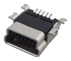 MOLEX 54819-0572 USB Connector, Mini USB Type B, USB 2.0, Receptacle, 5 Positions, Surface Mount, Right Angle