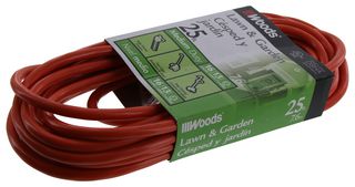 GC ELECTRONICS 267 Mains Power Cord, NEMA 5-15P to NEMA 5-15R, 7.6 m, 13 A, 300 VAC, Orange