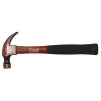 PLUMB 11407 Hammer, Claw, Fiberglass Handle, 13 oz