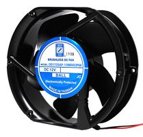 ORION FANS OD172SAP-12MBXCIP68 DC Axial Fan, 12 V, Rectangular with Rounded Ends, 172 mm, 51 mm, Ball Bearing, 263 CFM
