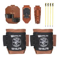 KLEIN TOOLS 5800HRN Iron Worker Tool Holder Set, Spud Wrench, Connecting Bar, Multi-Functional Bull Pin Holder, 6 Pieces