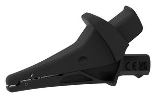 CAL TEST ELECTRONICS CT4501-0 Alligator Clip, 1.2" Max Jaw Open, 3.6" Length, 20 A, 1500 V, Black, CT4501 Series