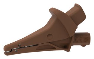 CAL TEST ELECTRONICS CT4501-1 Alligator Clip, 1.2" Max Jaw Open, 3.6" Length, 20 A, 1500 V, Brown, CT4501 Series