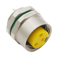 BULGIN LIMITED PXMBNI78FPF03APCPG135 Sensor Connector, Buccaneer Series, 7/8", Female, 3 Positions, PCB Socket, Straight Panel Mount