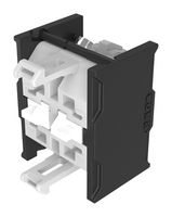 EAO 704.901.3-1 Contact Block, Selector Switches, DPST-NO, Snap-Action, Gold, 10A, 500V, Screw