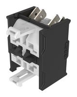 EAO 704.901.4/D-1 Contact Block, Selector Switches, DPST-NC, Snap-Action, Gold, 6A, 500V, Double Plug In