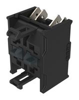 EAO 704.911.4/D-1 Contact Block, Selector Switches, DPST-NC, Slow-Make, Gold, 6A, 500V, Double Plug In