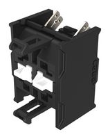 EAO 704.915.3-1 Contact Block, Selector Switches, DPST-NO, Slow-Make, Silver, 6A, 500V, Plug In