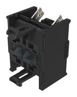 EAO 704.915.4-1 Contact Block, Selector Switches, DPST-NC, Slow-Make, Silver, 6A, 500V, Plug In