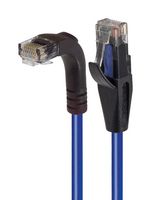 L-COM TRD695RA1BL-15 Ethernet Cable, Cat6, 90° RJ45 Plug to RJ45 Plug, UTP (Unshielded Twisted Pair), Blue, 4.6 m