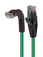 L-COM TRD695RA1GR-3 Ethernet Cable, Cat6, 90° RJ45 Plug to RJ45 Plug, UTP (Unshielded Twisted Pair), Green, 914.4 mm