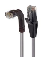 L-COM TRD695RA1GRY-5 Ethernet Cable, Cat6, 90° RJ45 Plug to RJ45 Plug, UTP (Unshielded Twisted Pair), Gray, 1.5 m