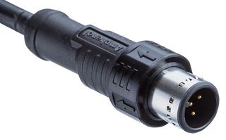 AMPHENOL LTW M12D-04BMMM-PL8D04 Sensor Cable, M12 Plug, Free End, 4 Positions, 4 m, 13.1 ft, MPRONTO-12 Series