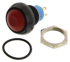 APEM IPR5SAD6 Industrial Pushbutton Switch, IP Series, 13.6 mm, SPDT, Momentary, Round, Red