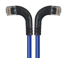 L-COM TRD695RA8BL-5 Ethernet Cable, Cat6, 90° RJ45 Plug to 90° RJ45 Plug, UTP (Unshielded Twisted Pair), Blue, 1.5 m