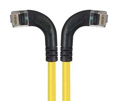 L-COM TRD695RA8Y-1 Ethernet Cable, Cat6, 90° RJ45 Plug to 90° RJ45 Plug, UTP (Unshielded Twisted Pair), Yellow