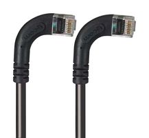 L-COM TRD815RA14BLK-30 Ethernet Cable, Cat5e, 90° RJ45 Plug to 90° RJ45 Plug, UTP (Unshielded Twisted Pair), Black