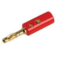 MULTICOMP PRO PSG03480 Banana Test Connector, Plug, Cable Mount, Gold Plated Contacts, Red