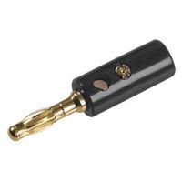 MULTICOMP PRO PSG03481 Banana Test Connector, Plug, Cable Mount, Gold Plated Contacts, Black