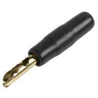 MULTICOMP PRO PSG03598 Banana Test Connector, Plug, Cable Mount, Gold Plated Contacts, Black