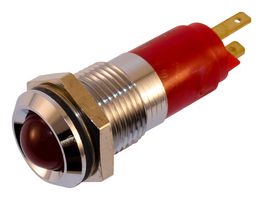 WAMCO WL-192A0250 LED Panel Mount Indicator, Red, 12 V, 14 mm, 17 mA, 1 cd, IP67