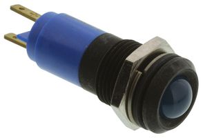 WAMCO WL-192A1257 LED Panel Mount Indicator, Blue, 12 V, 14 mm, 17 mA, 800 mcd, IP67