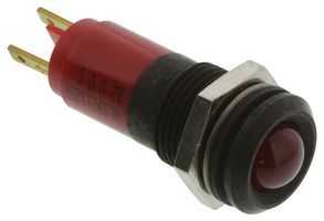 WAMCO WL-19211250 LED Panel Mount Indicator, Red, 12 VDC, 14 mm, 20 mA, 160 mcd, IP67
