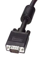L-COM CTLF3VGAMM-1 Computer Cable, HD-15 Plug, HD-15 Plug, 1 ft, 304.8 mm, Black, CTLF3VGAMM Series