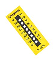 OMEGA TL-E-170-50 Temperature Label, Non-Reversible Strip, 8 Point, 77 to 116°C, 2 to 5 s, Pack of 50, TL-8-Dot Series