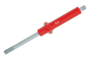 WIHA 28918 Screwdriver Blade, Interchangeable, 5mm Hex, 5.12" Length, Steel, TorqueFix T-Handle