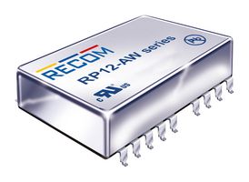 RECOM POWER RP12-2415DAW Isolated Through Hole DC/DC Converter, ITE, DIP, 4:1, 12 W, 2 Output, 15 V
