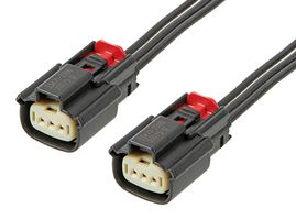 MOLEX 216280-1031 Cable Assembly, MX150 Receptacle to MX150 Receptacle, 3 Positions, 3.5 mm, 1 Row, 150 mm, 5.9 "