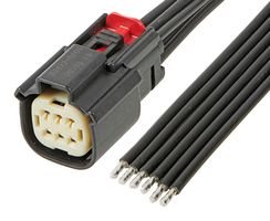 MOLEX 216286-1062 Cable Assembly, MX150 Receptacle to Free End, 6 Positions, 3.5 mm, 2 Row, 300 mm, 11.8 "